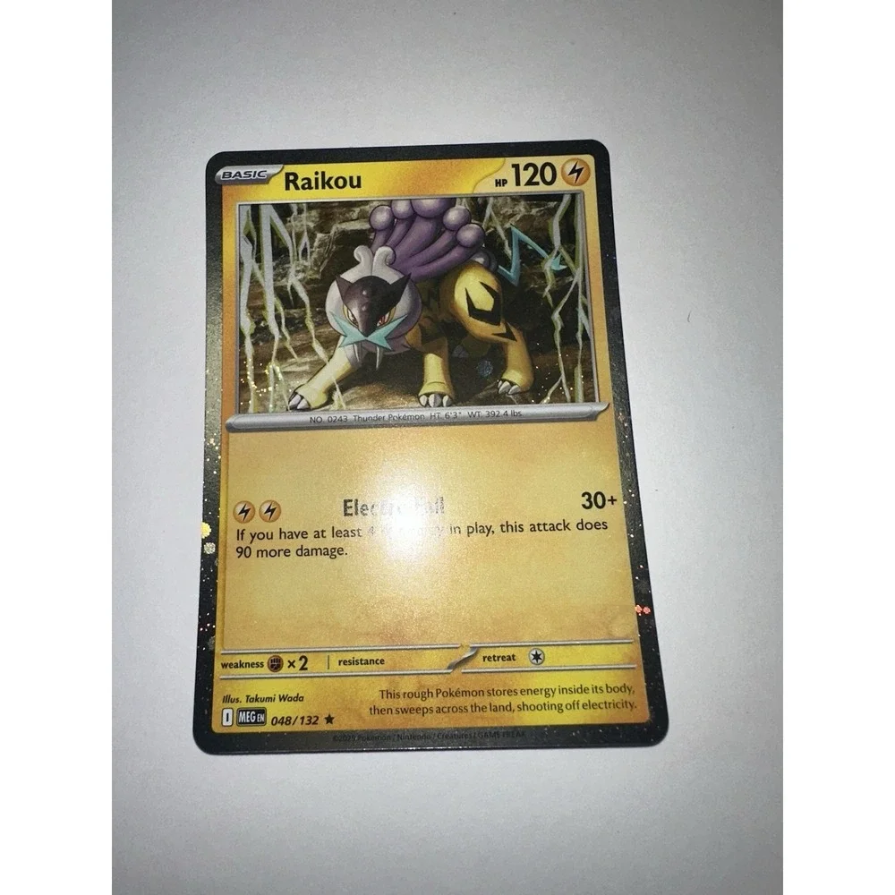 FART WHOLE SWIRL 🌀 Raikou 048/132 Mega Evolution Cosmos‎ Holo Promo Pokemon NM